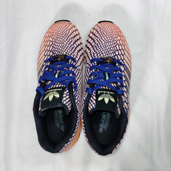 Adidas Torsion ZX Flux Athletic Training Shoes Women 6 Orange Black Activewear - Picture 8 of 9